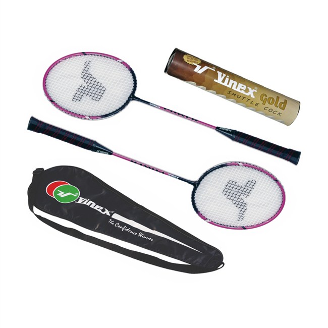 Vinex Badminton Racquet Set - Super Gold